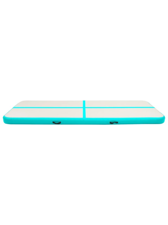 Nafukovací žíněnka s pumpou 300 x 100 x 15 cm PVC zelená