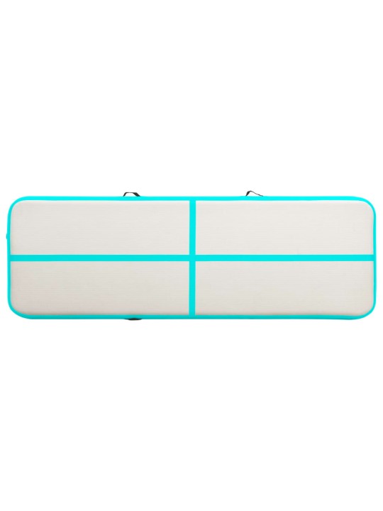 Nafukovací žíněnka s pumpou 300 x 100 x 15 cm PVC zelená