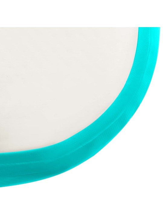 Nafukovací žíněnka s pumpou 300 x 100 x 15 cm PVC zelená
