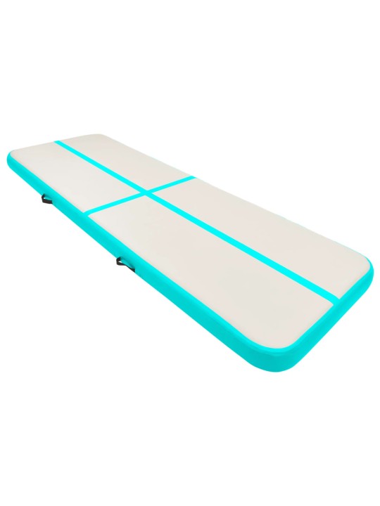 Nafukovací žíněnka s pumpou 400 x 100 x 15 cm PVC zelená