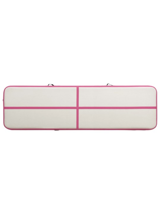 Nafukovací žíněnka s pumpou 700 x 100 x 15 cm PVC růžová