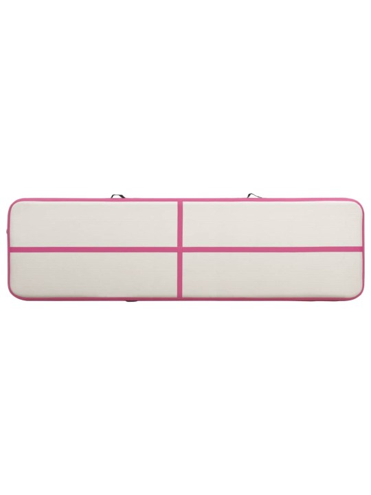 nafukovací žíněnka s pumpou 800 x 100 x 15 cm pvc růžová