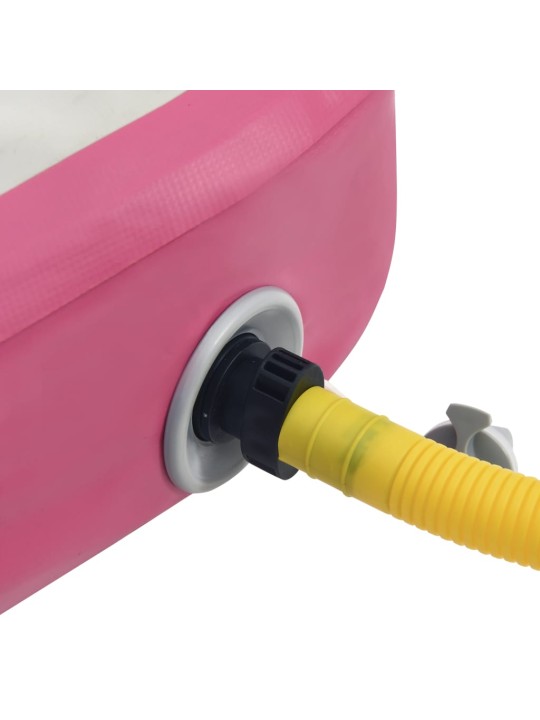 Nafukovací žíněnka s pumpou 300 x 100 x 20 cm PVC růžová