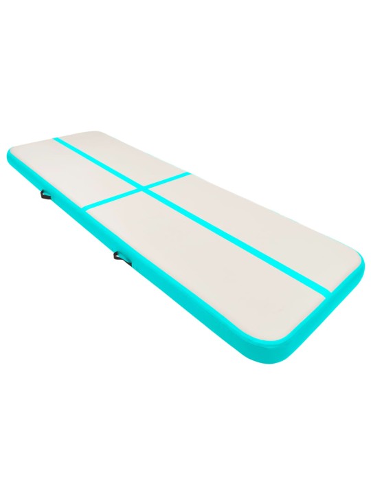 Nafukovací žíněnka s pumpou 300 x 100 x 20 cm PVC zelená