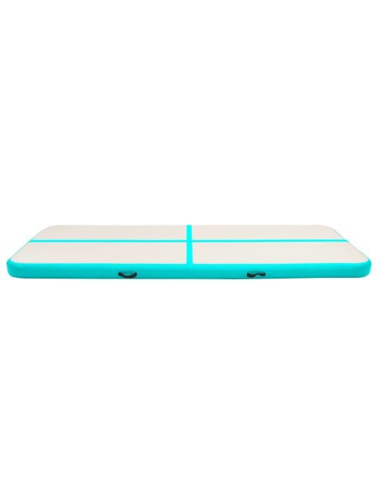 Nafukovací žíněnka s pumpou 300 x 100 x 20 cm PVC zelená
