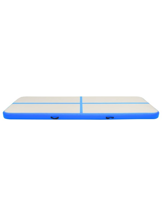 Nafukovací žíněnka s pumpou 400 x 100 x 20 cm PVC modrá