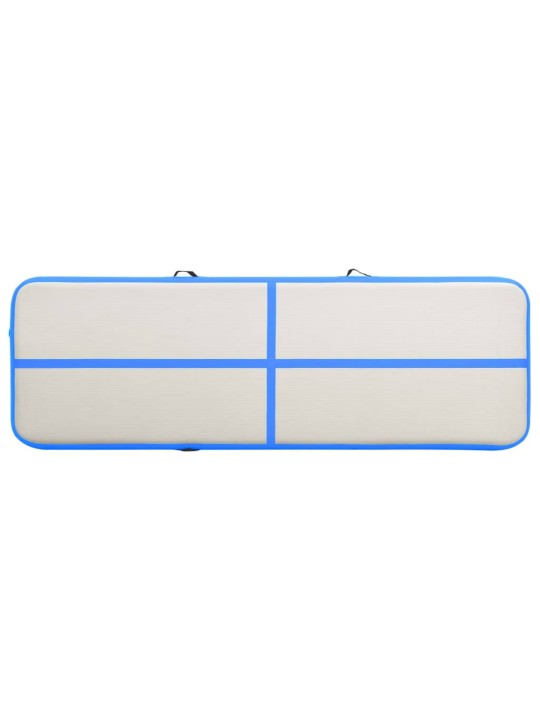 Nafukovací žíněnka s pumpou 400 x 100 x 20 cm PVC modrá
