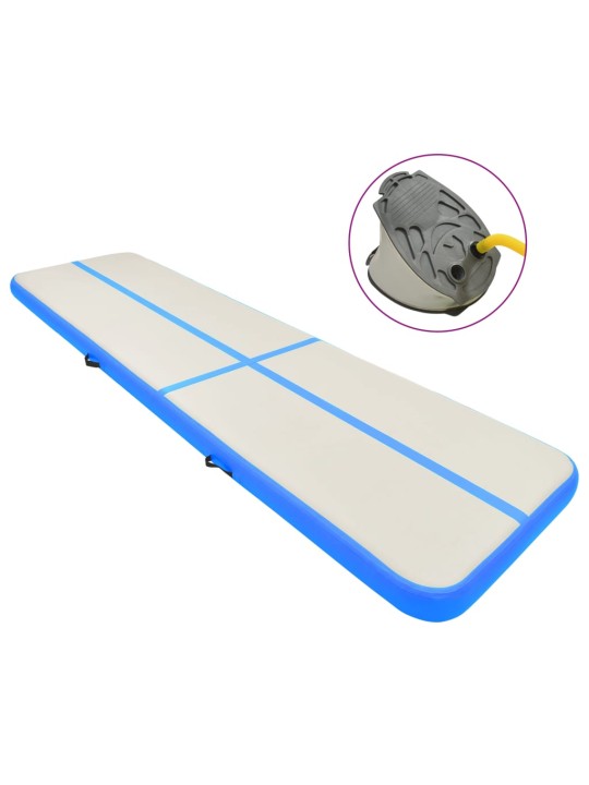 Nafukovací žíněnka s pumpou 700 x 100 x 20 cm PVC modrá