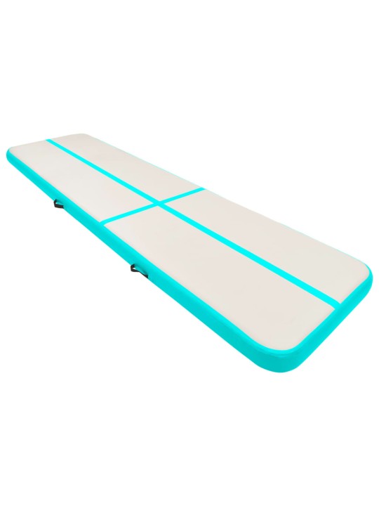 Nafukovací žíněnka s pumpou 700 x 100 x 20 cm PVC zelená