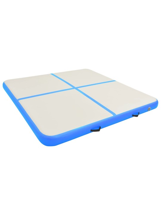 Nafukovací žíněnka s pumpou 200 x 200 x 20 cm pvc modrá