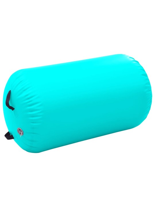 Nafukovací cvičební válec s pumpou 100 x 60 cm PVC zelený