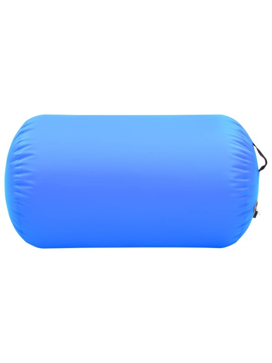 Nafukovací cvičební válec s pumpou 100 x 60 cm PVC modrý