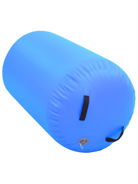 Nafukovací cvičební válec s pumpou 100 x 60 cm PVC modrý