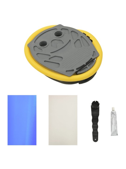 Nafukovací cvičební válec s pumpou 100 x 60 cm PVC modrý
