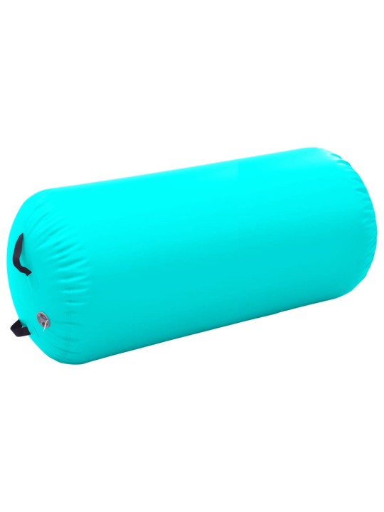 Nafukovací cvičební válec s pumpou 120 x 75 cm PVC zelený