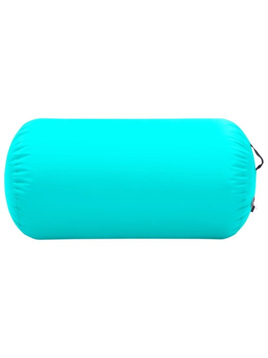 Nafukovací cvičební válec s pumpou 120 x 75 cm PVC zelený