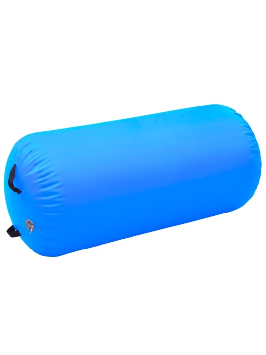 Nafukovací cvičební válec s pumpou 120 x 90 cm PVC modrý