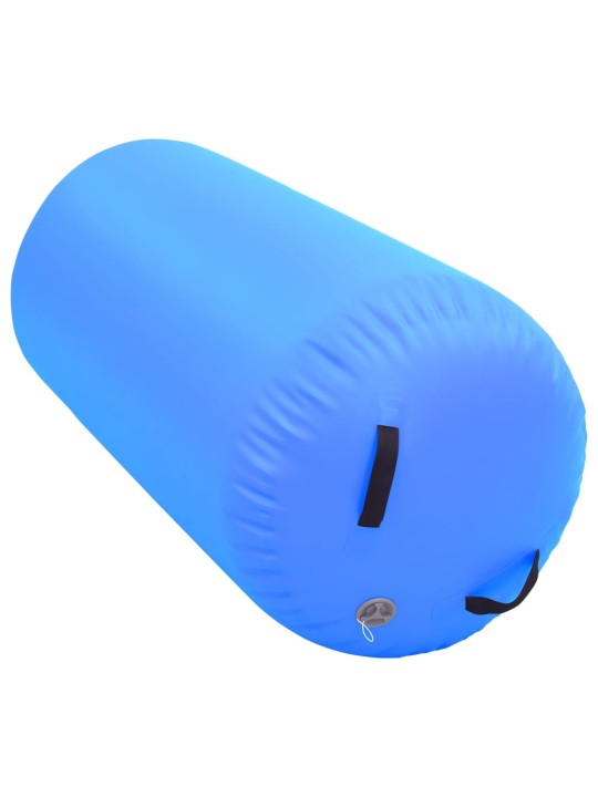 Nafukovací cvičební válec s pumpou 120 x 90 cm PVC modrý