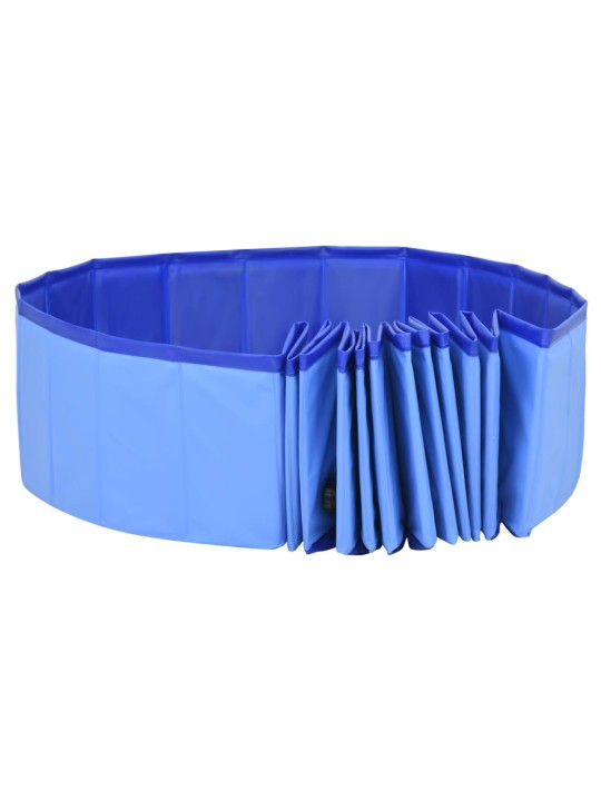 Skládací bazén pro psy modrý 200 x 30 cm PVC