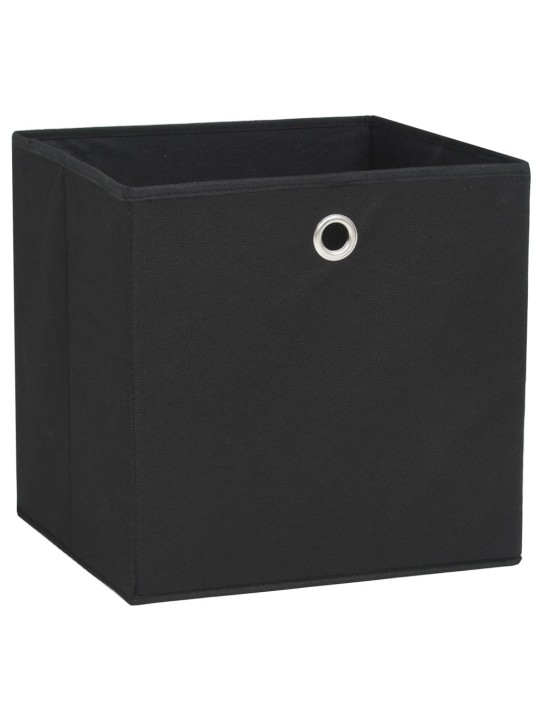 Úložné boxy 4 ks netkaná textilie 28 x 28 x 28 cm černé