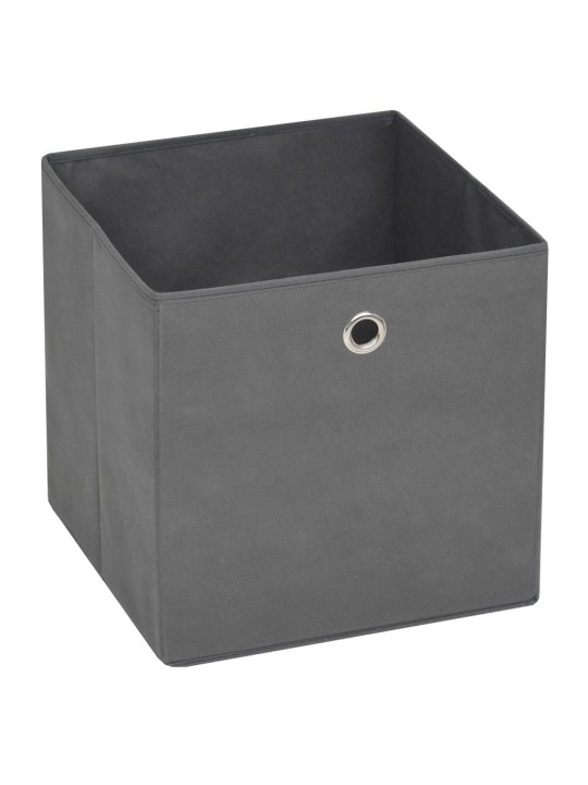 Úložné boxy 4 ks netkaná textilie 28 x 28 x 28 cm šedé