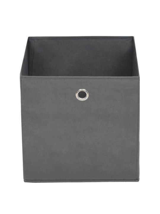 Úložné boxy 10 ks netkaná textilie 28 x 28 x 28 cm šedé