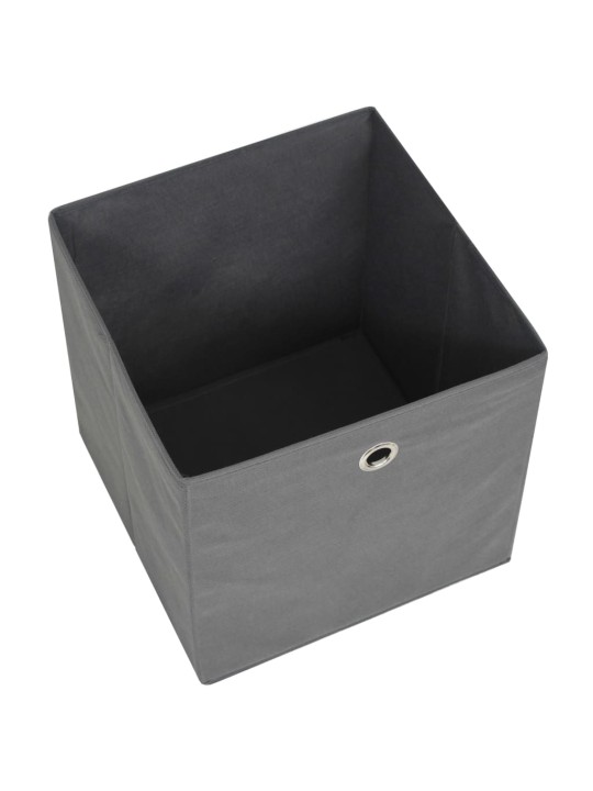Úložné boxy 10 ks netkaná textilie 28 x 28 x 28 cm šedé