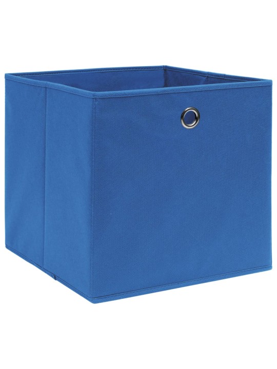 Úložné boxy 10 ks netkaná textilie 28 x 28 x 28 cm modré