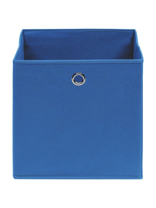 Úložné boxy 10 ks netkaná textilie 28 x 28 x 28 cm modré