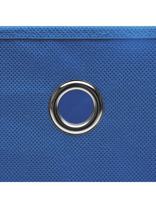Úložné boxy 10 ks netkaná textilie 28 x 28 x 28 cm modré