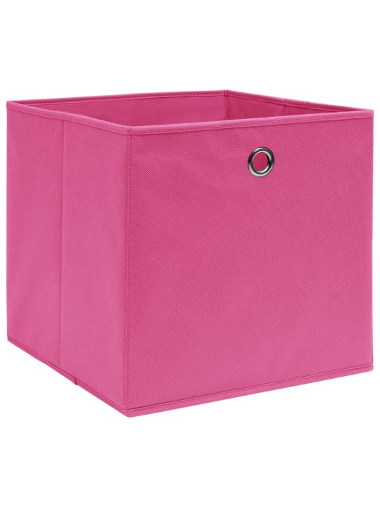 Úložné boxy 4 ks netkaná textilie 28 x 28 x 28 cm růžové