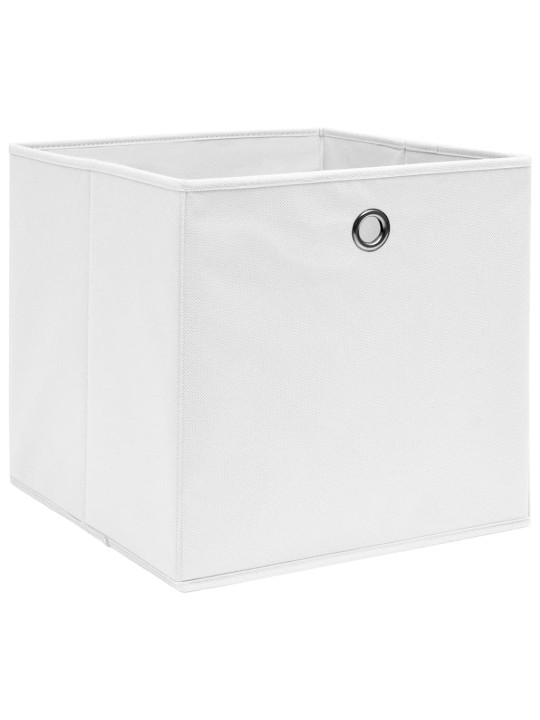 Úložné boxy 4 ks netkaná textilie 28 x 28 x 28 cm bílé
