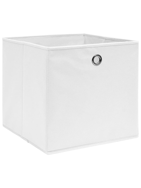 Úložné boxy 10 ks netkaná textilie 28 x 28 x 28 cm bílé