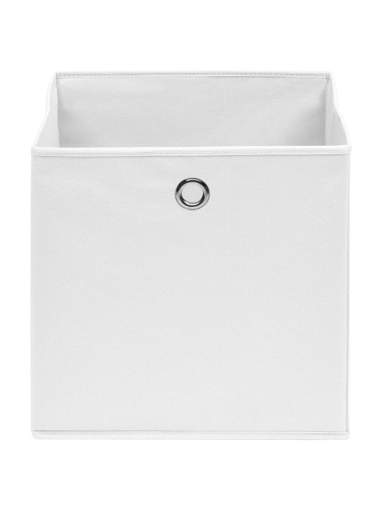 Úložné boxy 10 ks netkaná textilie 28 x 28 x 28 cm bílé