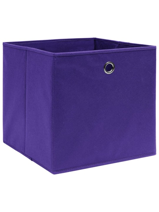 Úložné boxy 4 ks netkaná textilie 28 x 28 x 28 cm fialové