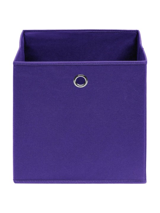 Úložné boxy 4 ks netkaná textilie 28 x 28 x 28 cm fialové