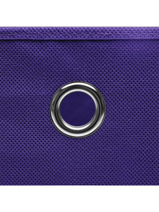 Úložné boxy 4 ks netkaná textilie 28 x 28 x 28 cm fialové