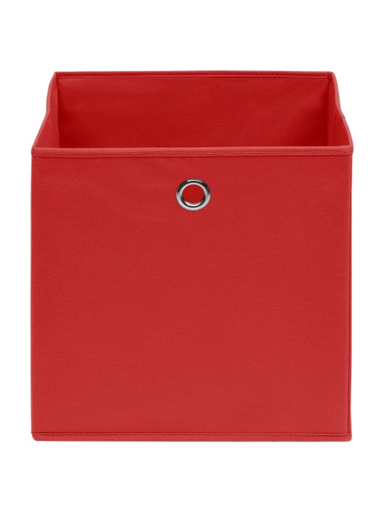Úložné boxy 10 ks netkaná textilie 28 x 28 x 28 cm červené