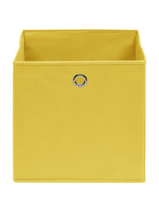 Úložné boxy 4 ks netkaná textilie 28 x 28 x 28 cm žluté