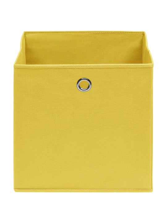 Úložné boxy 10 ks netkaná textilie 28 x 28 x 28 cm žluté