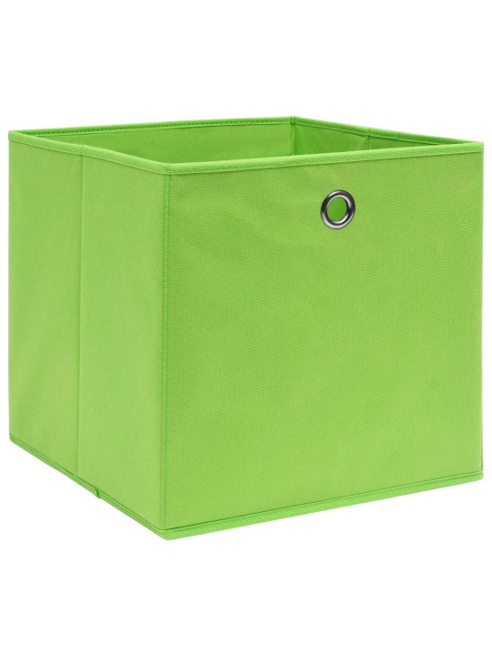 Úložné boxy 4 ks netkaná textilie 28 x 28 x 28 cm zelené