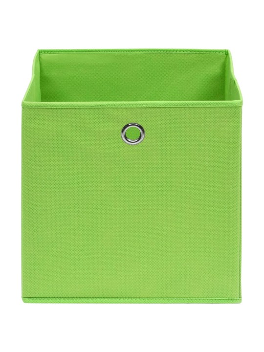 Úložné boxy 4 ks netkaná textilie 28 x 28 x 28 cm zelené