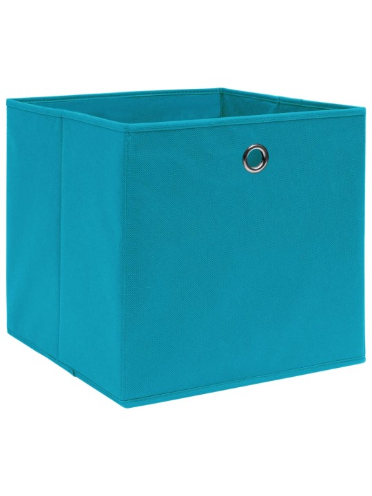 Úložné boxy 10 ks netkaná textilie 28 x 28 x 28 cm bledě modré