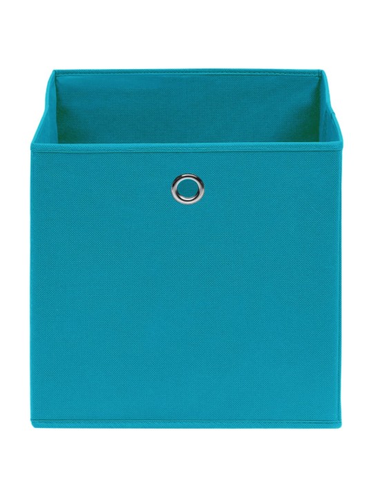 Úložné boxy 10 ks netkaná textilie 28 x 28 x 28 cm bledě modré