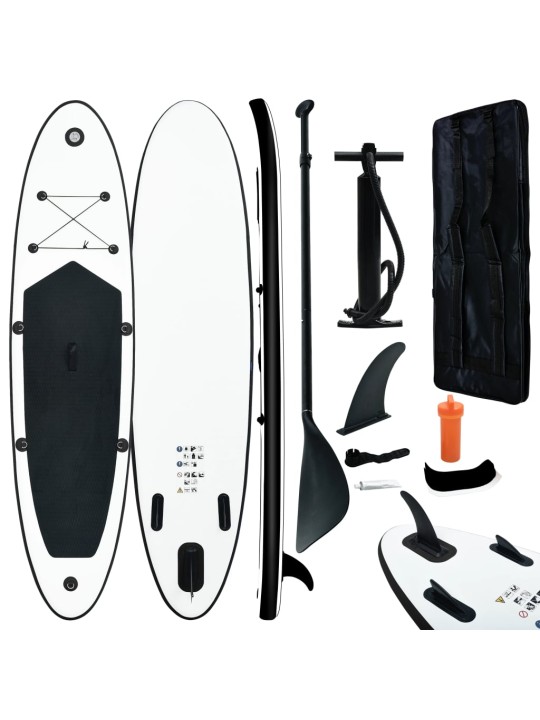 Nafukovací SUP paddleboard černo-bílý