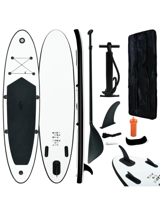 Nafukovací SUP paddleboard černo-bílý