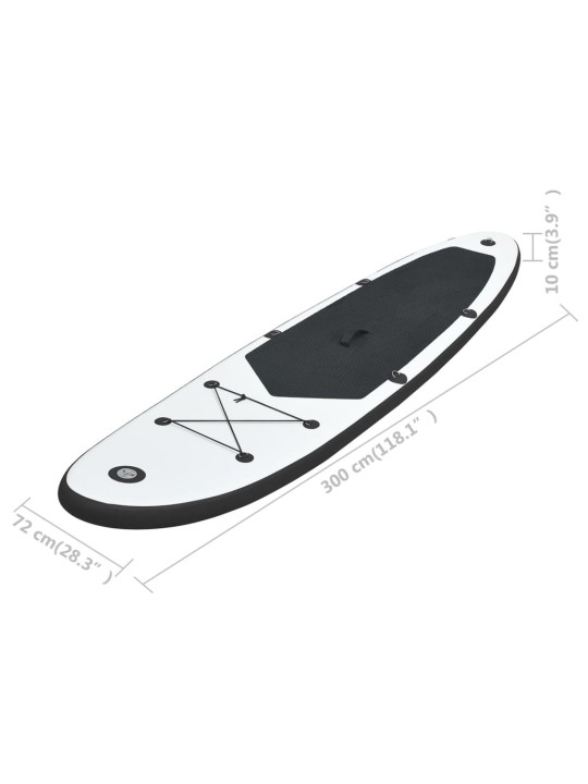 Nafukovací SUP paddleboard černo-bílý