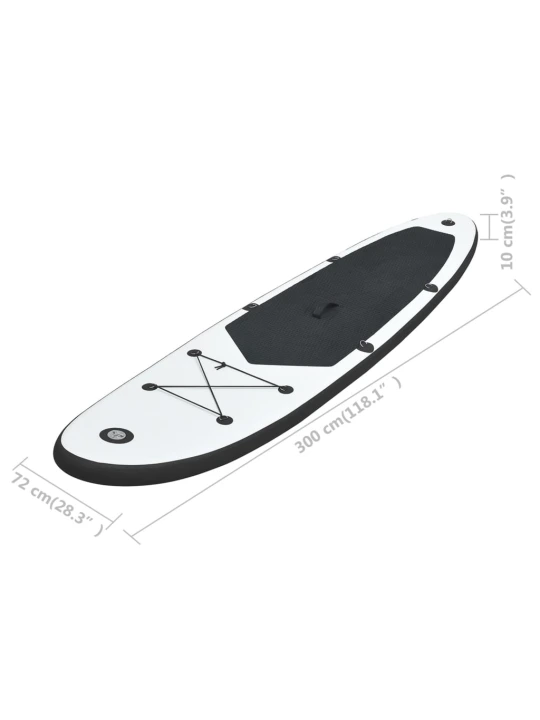 Nafukovací SUP paddleboard černo-bílý