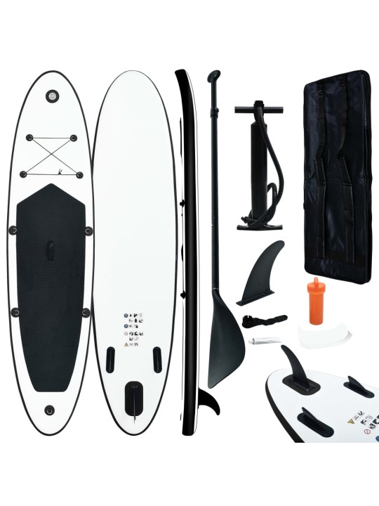 Nafukovací SUP paddleboard černo-bílý