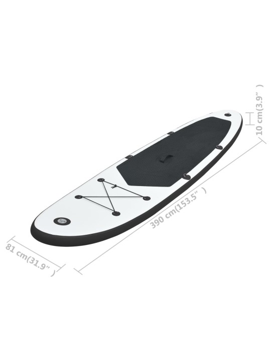 Nafukovací SUP paddleboard černo-bílý